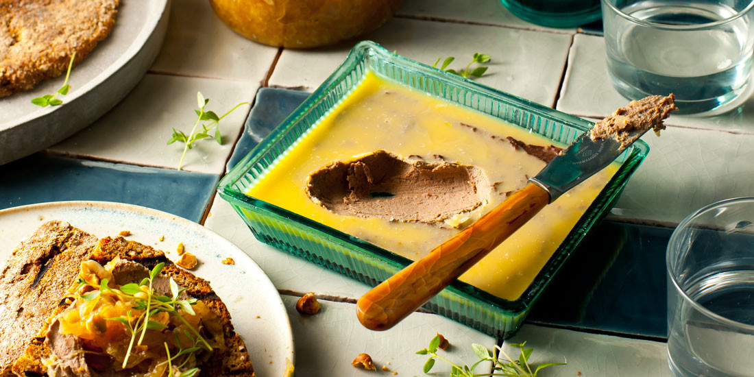 Spread some Scandinavian pate with fennel jam and hazelnuts