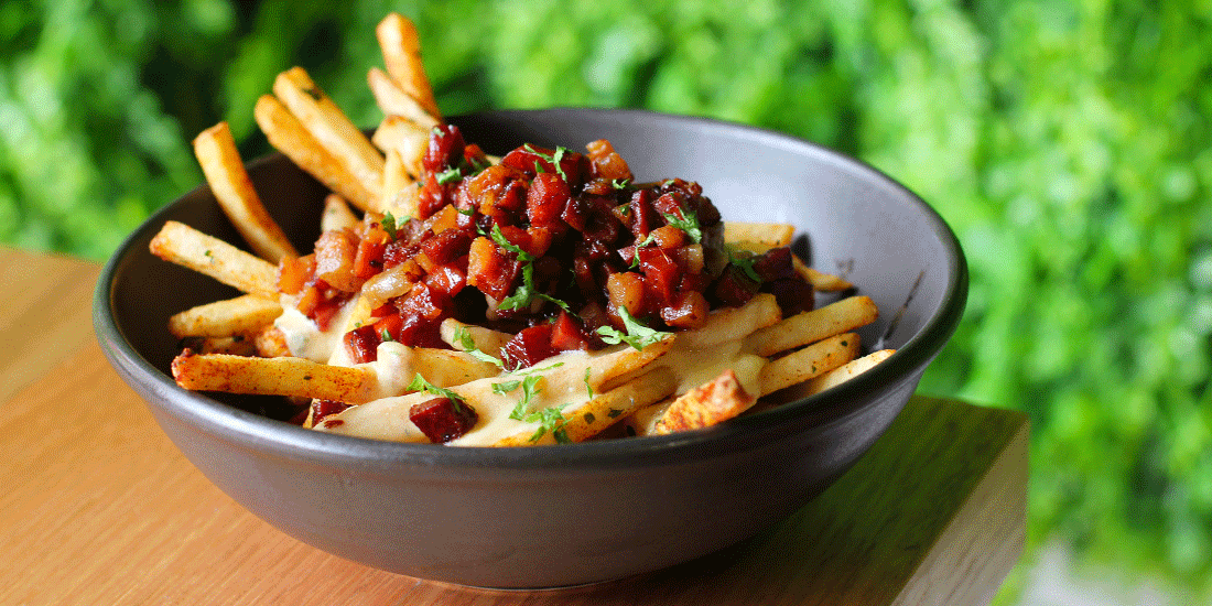 Cheese and bacon loaded fries