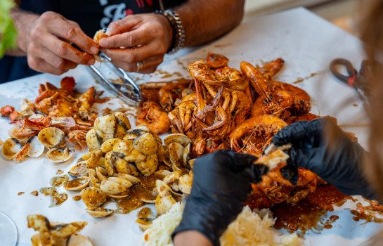 Don a bib and get your hands dirty at Broadbeach's new seafood joint, Kickin'Inn