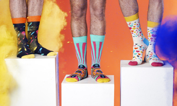 Ankles get festive with Happy Holi socks