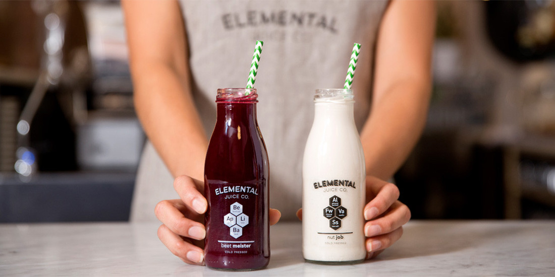 Enjoy a refreshing cold-pressed juice from Elemental Juice Co.