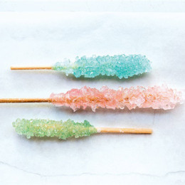 Nibble on a skewer of sweet rock candy
