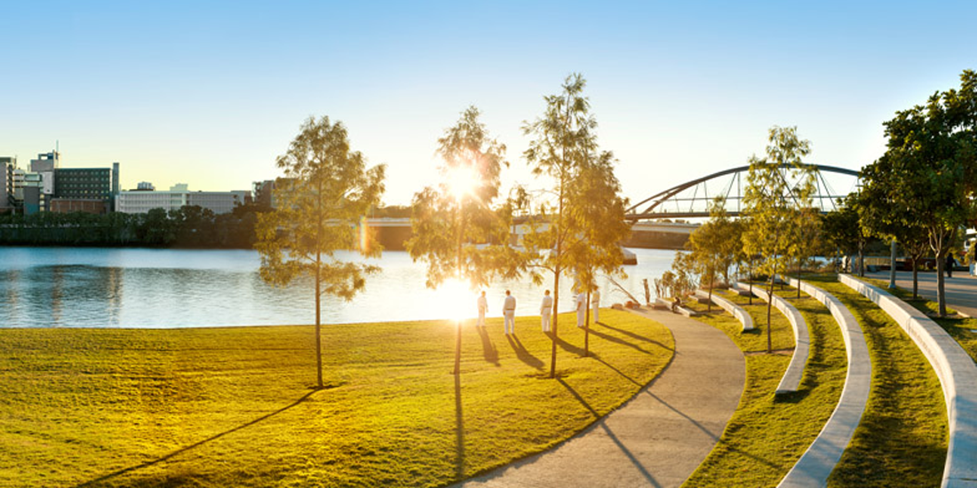 Spend the day in the lush surrounds of The Parklands at South Bank