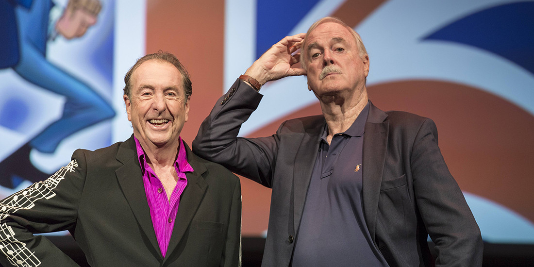 Monty Python legends John Cleese and Eric Idle reunite for a night of laughs