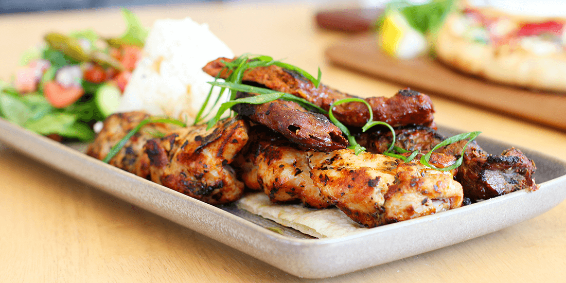 Mixed grill – Lamb, Adana and chicken shish cooked on the char grill