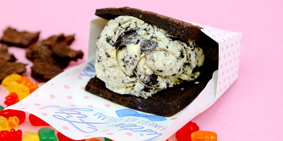 Mister Fitz’s Finest Ice Cream's 'Big Papa’ brownie ice-cream sandwich
