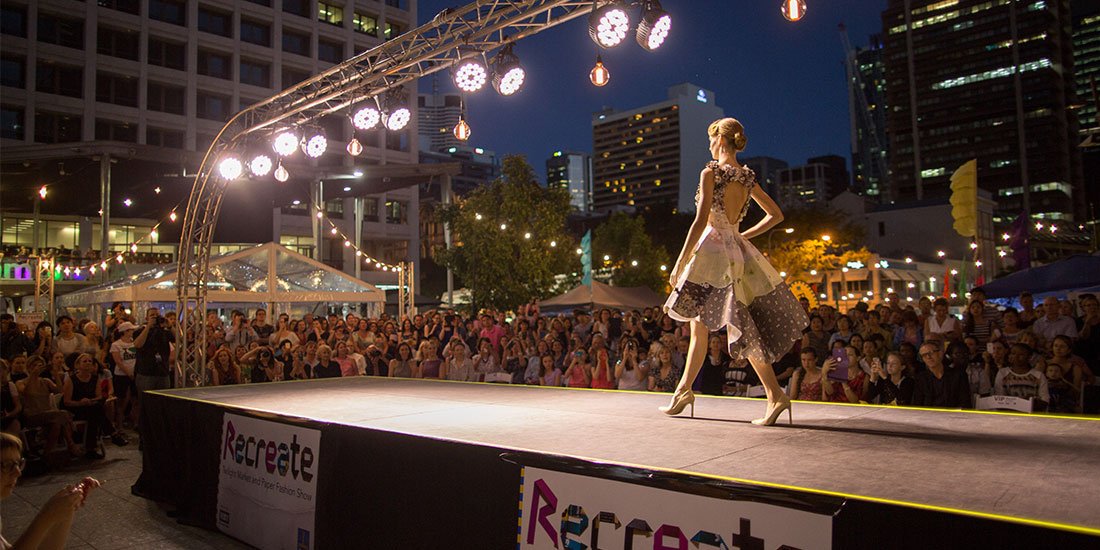 It's good to be green at the Recreate Twilight Market and Paper Fashion Show