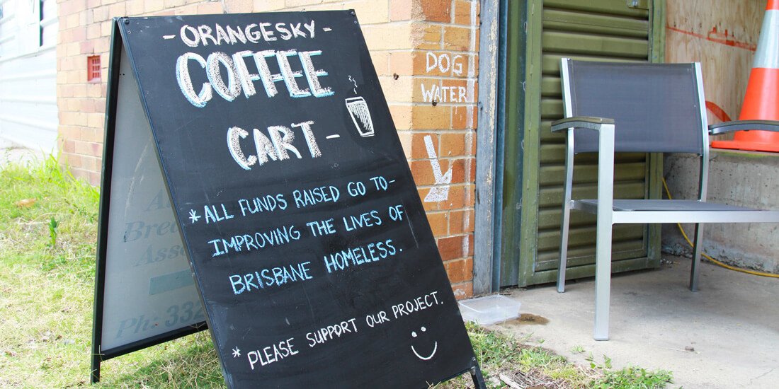 Sip coffee for a good cause at Orange Sky Laundry's new coffee cart