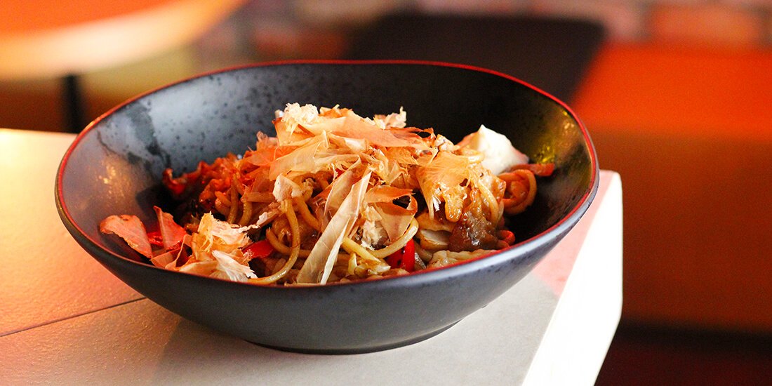 Sauce yakisoba with pork