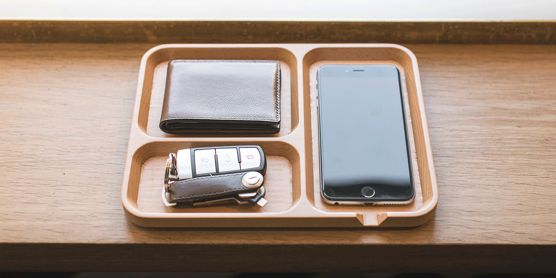 On Those Trays help gents treat their essentials with respect