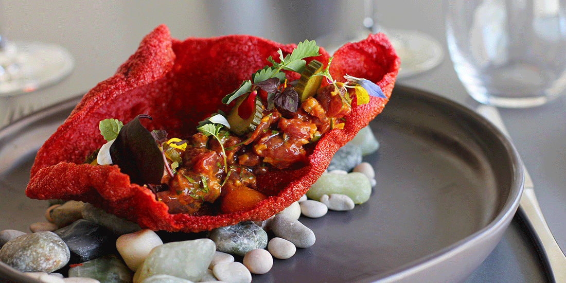 Sample the flavours of the state with e’cco bistro’s venison tartare