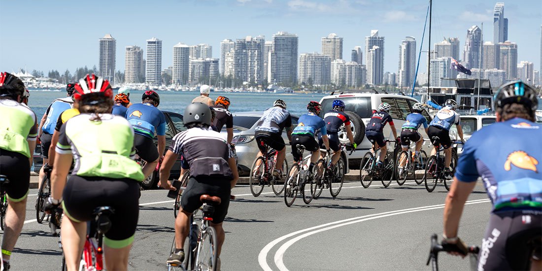 Journey from concrete jungle to crashing waves for the Brisbane to Gold Coast Cycle Challenge