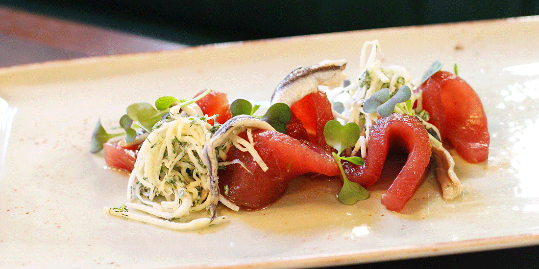 Mooloolaba yellowfin tuna with remoulade and anchovy