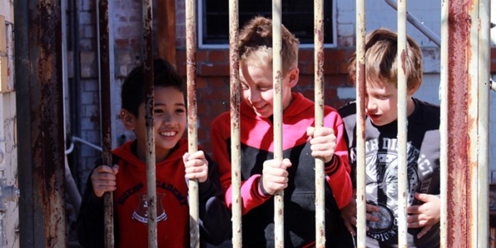 Family Movie Night in Historic Prison