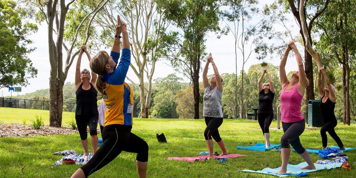 Yoga by the river