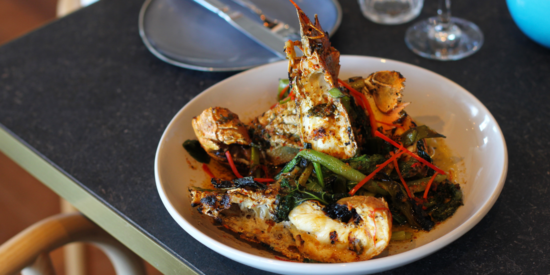 Moreton Bay bugs with charred cavolo nero and XO butter