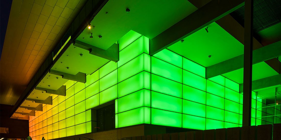 James Turrell’s Night Life installation lights up GOMA in brilliant technicolour