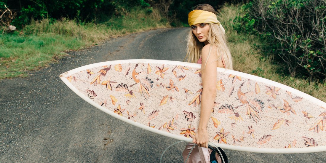 Get sliding on artist-designed women's surfboards from Nusa Indah