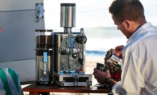 Sip specialty brews on your travels with this portable coffee machine from Rocket Espresso