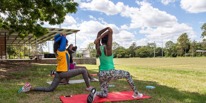 Fitness circuit using park gym equipment