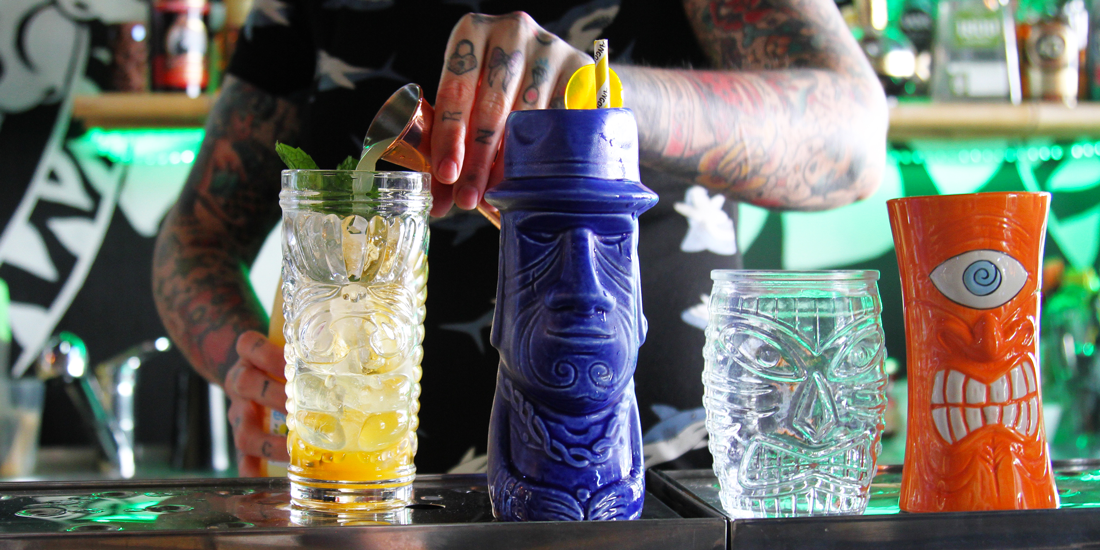 Crown & Co. Barbers unveils boozy California Lane extension King Tiki