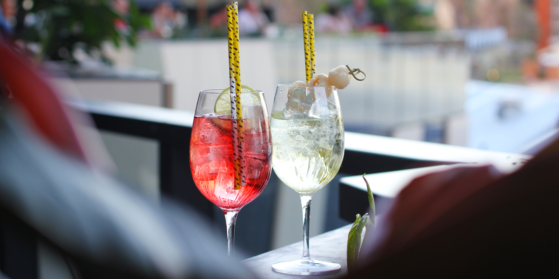 Sip spritz by sunset at The Fantauzzo's own rooftop watering hole Fiume Bar