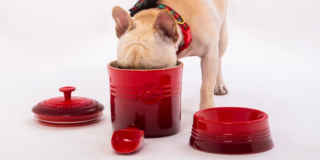 The Le Creuset Pet Collection brings all the good boys to the yard