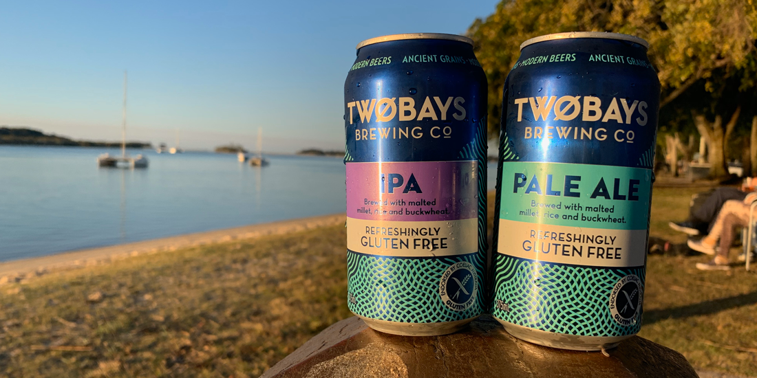 Crack a tin of gluten-free beer from TWØBAYS Brewing Co