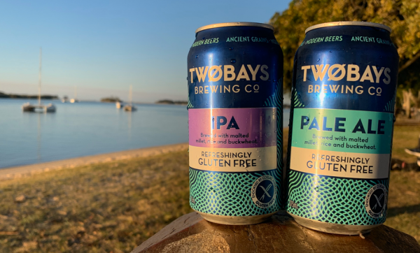 Crack a tin of gluten-free beer from TWØBAYS Brewing Co