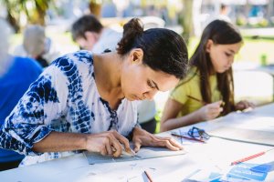 Teens print-making workshop