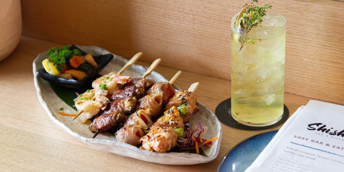 Savour charcoal-grilled snacks and curious cocktails at Shishou Sake Bar