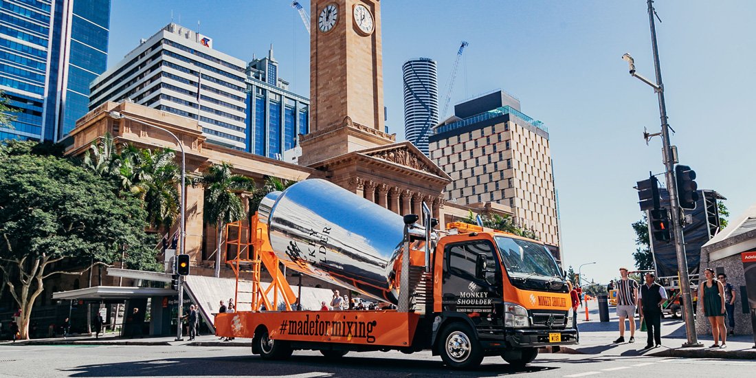 Beep, beep – Monkey Shoulder is delivering $1 cocktails from a super-sized cocktail mixer truck this week