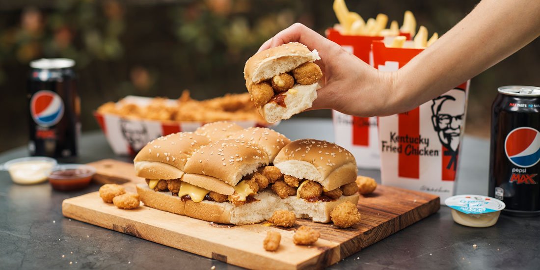 KFC has launched a slab of Popcorn Chicken-filled dinner rolls