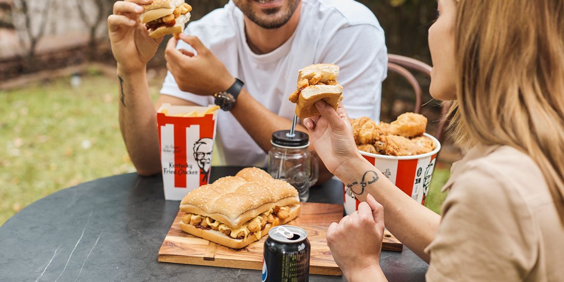 KFC has launched a slab of Popcorn Chicken-filled dinner rolls