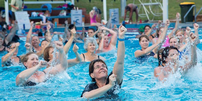 Winter aqua aerobics