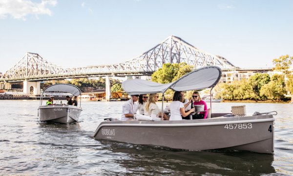 Ahoy, captain! GoBoat sets sail with its electric picnic boat hire pop-up in Kangaroo Point