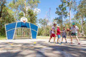 Fitness fun at the basketball court