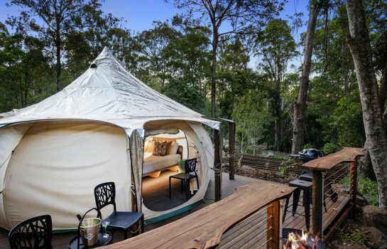 Take glamping to a whole new level at Cedar Creek Lodges