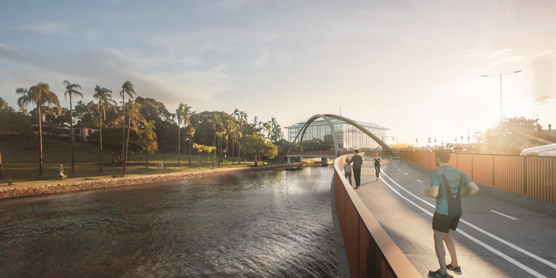 Breakfast Creek is set to get a green bridge so start lacing up those walking shoes