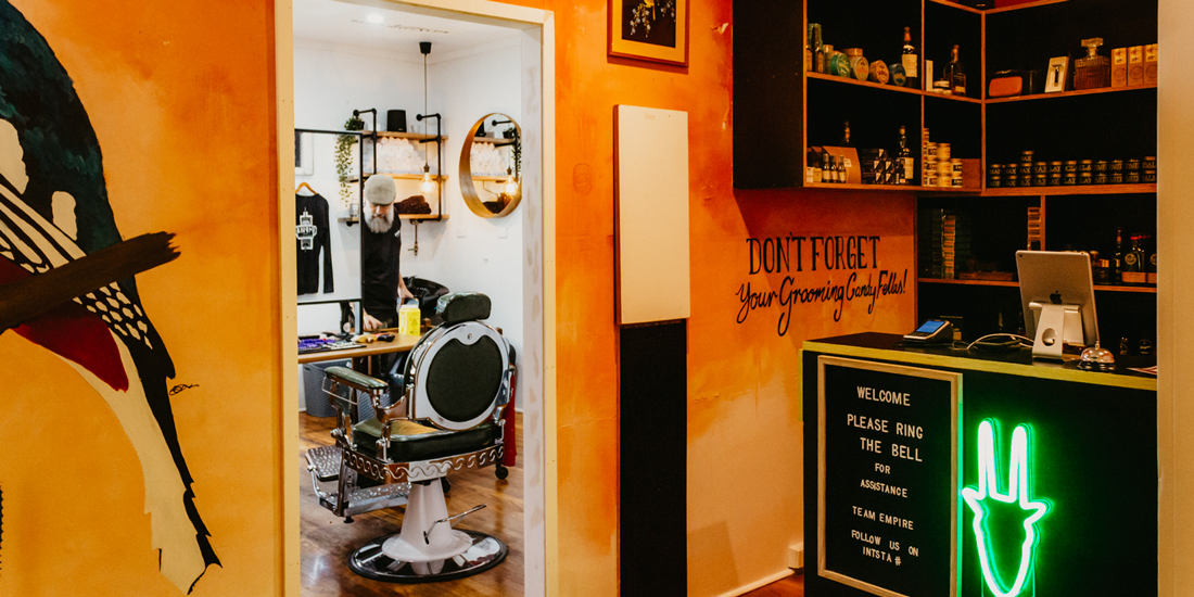 Laneway snip and shave joint Empire Barbering Co. unveils its speakeasy-inspired lounge and retail space