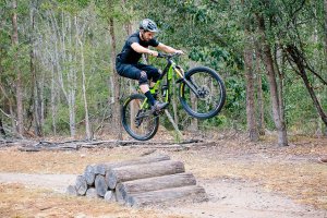 Adults advanced mountain bike skills