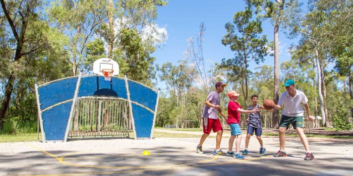 Fitness fun at the basketball courts