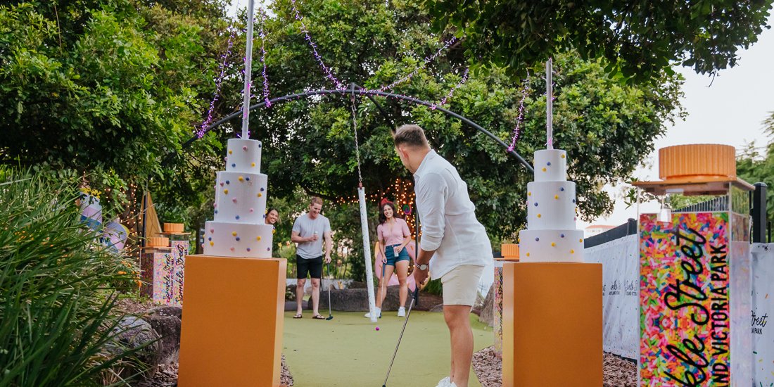 Putt amongst all of your favourite sugary snacks at Victoria Park's candyland-themed mini-golf course