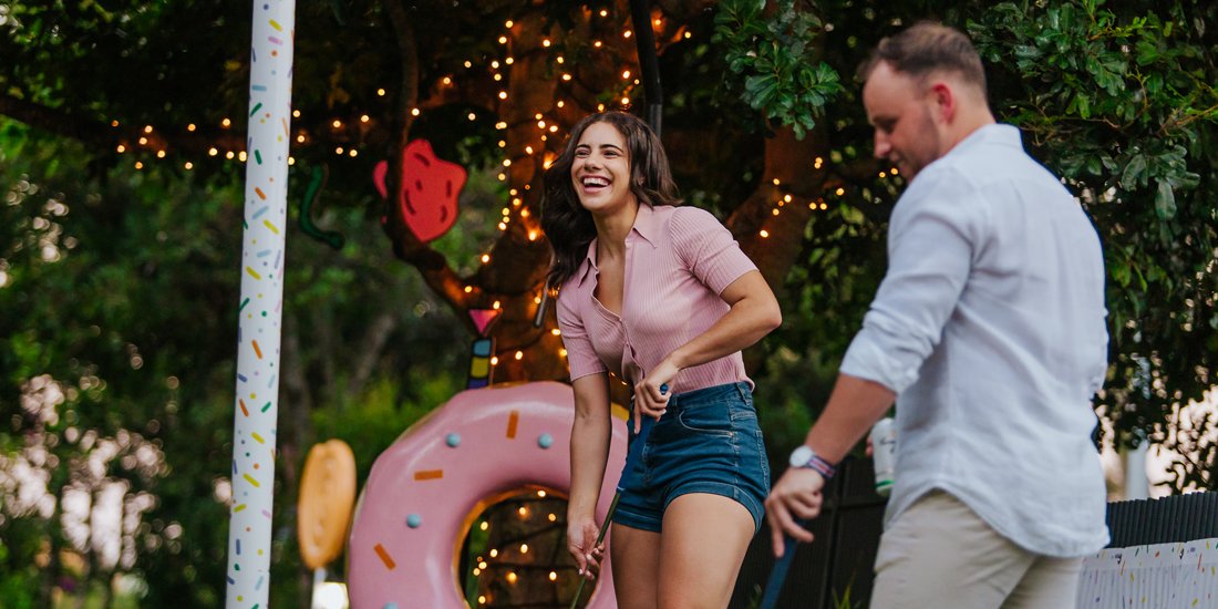 Putt amongst all of your favourite sugary snacks at Victoria Park's candyland-themed mini-golf course