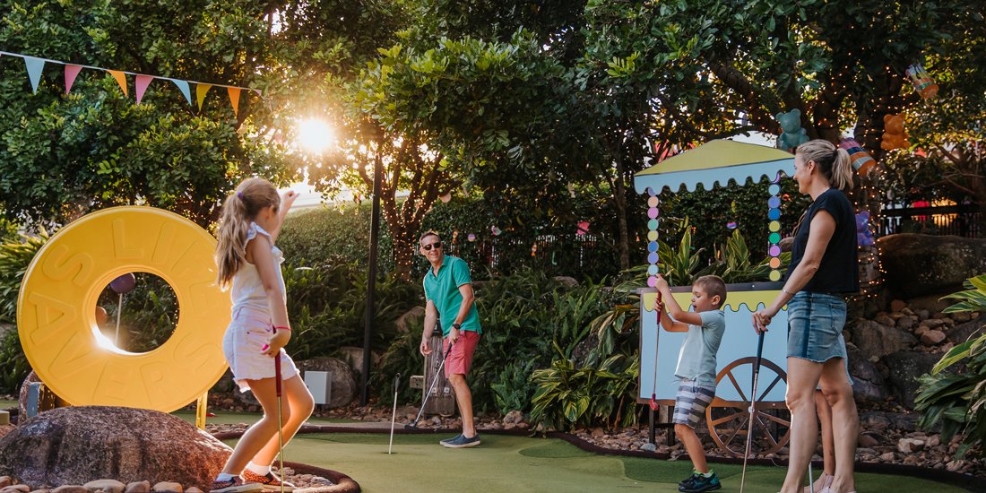 Putt amongst all of your favourite sugary snacks at Victoria Park's candyland-themed mini-golf course
