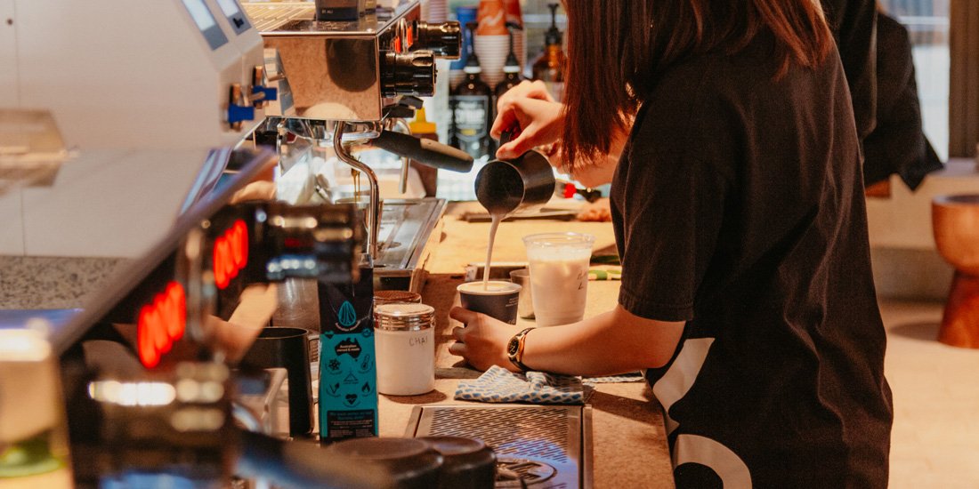 Get your morning fix from Public Cafe – a new-age lobby coffee joint slinging specialty brew in The City