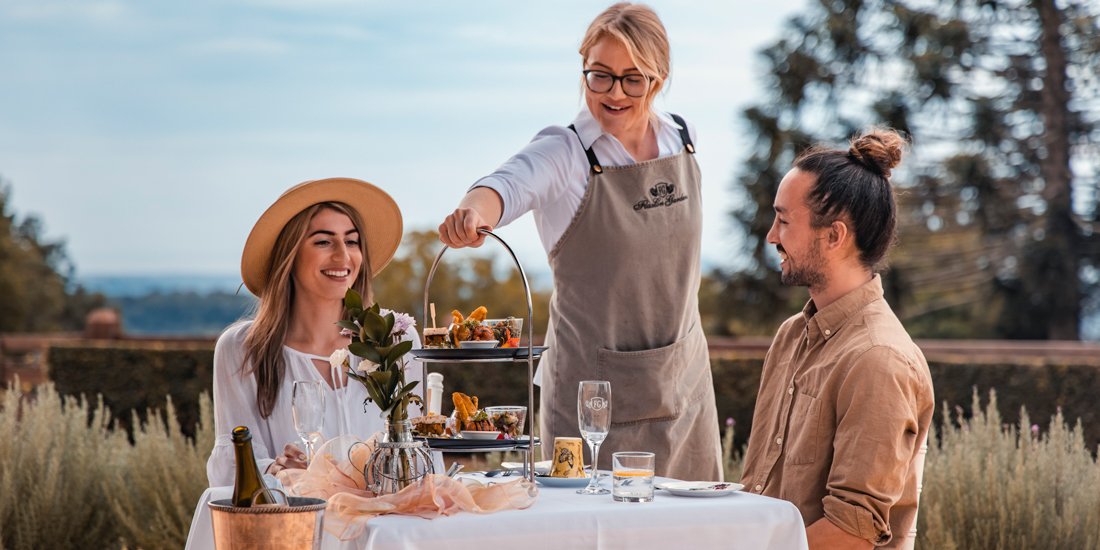 High tea at Flaxton Gardens