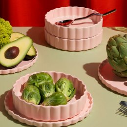 Cult homewares brand Fazeek brings its colourful and curvy signature style to a new ceramics and cutlery collection