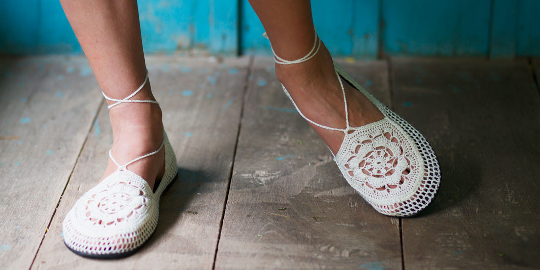 Adorn your feet with crochet shoes from Luludu