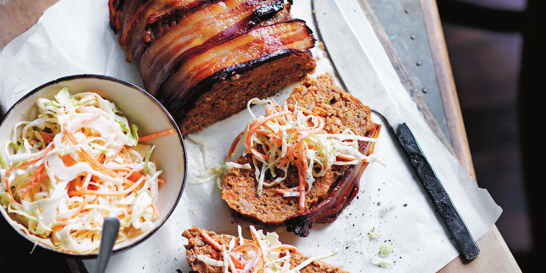 Make weeknight dinners delicious with pancetta-wrapped meatloaf